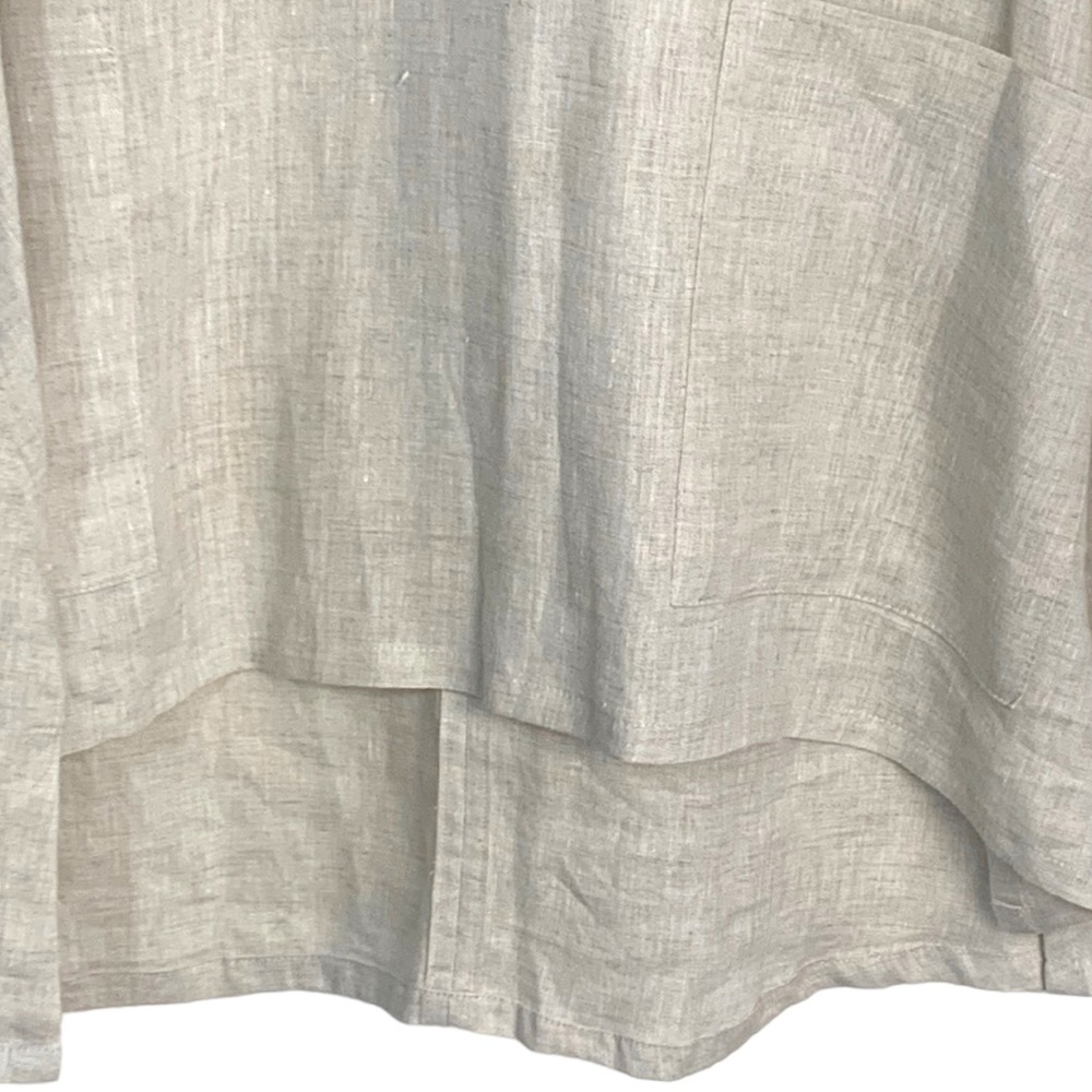 Ali Miles XS Fresh Approach Linen oversized lagenlook Cowl neck w pockets NWT - Picture 2 of 8